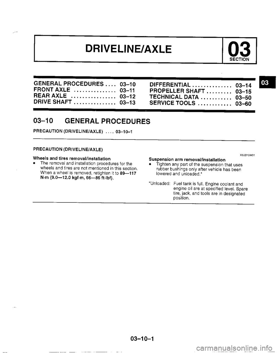 MAZDA MX-5 1999  Workshop Manual 