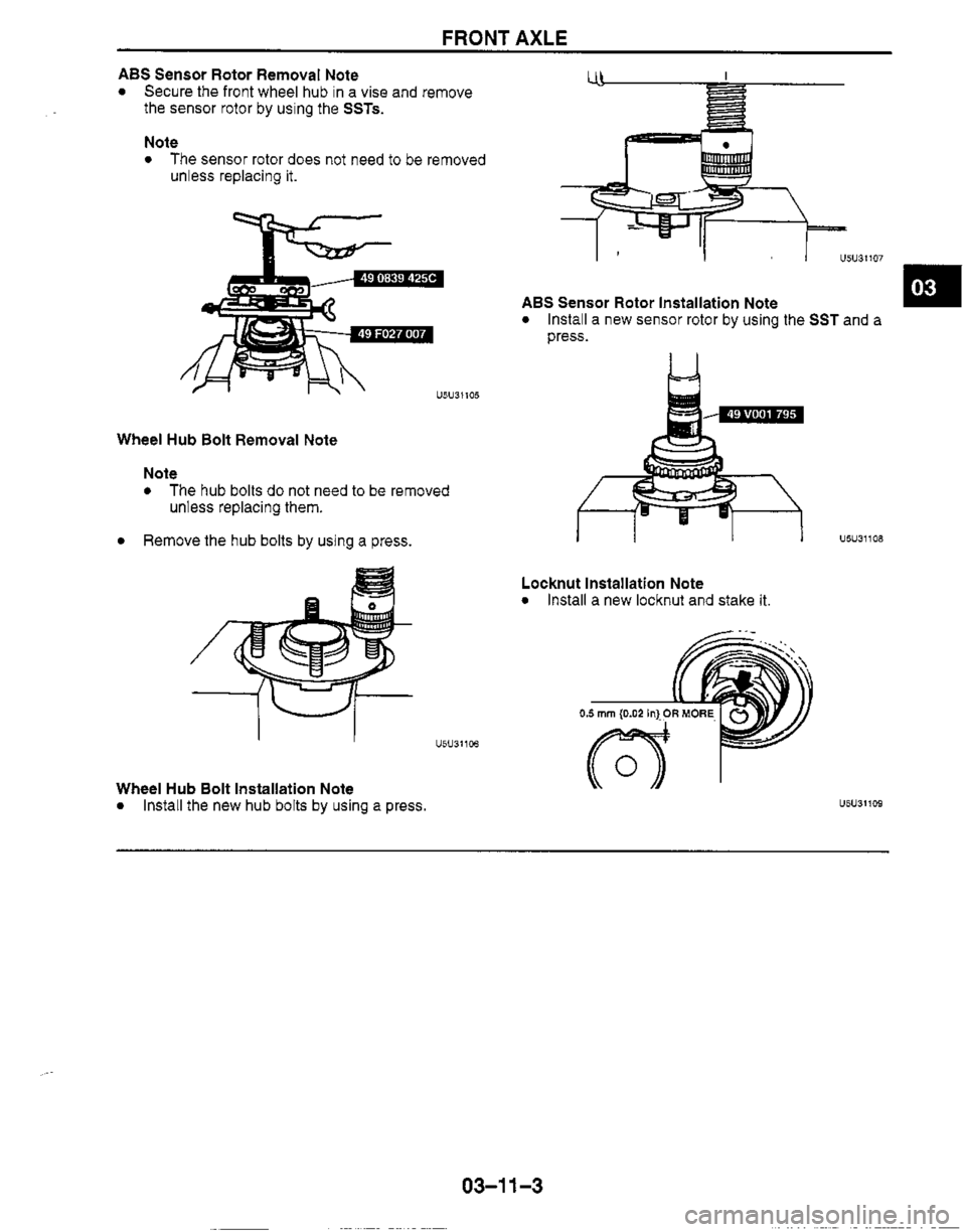 MAZDA MX-5 1999  Workshop Manual 