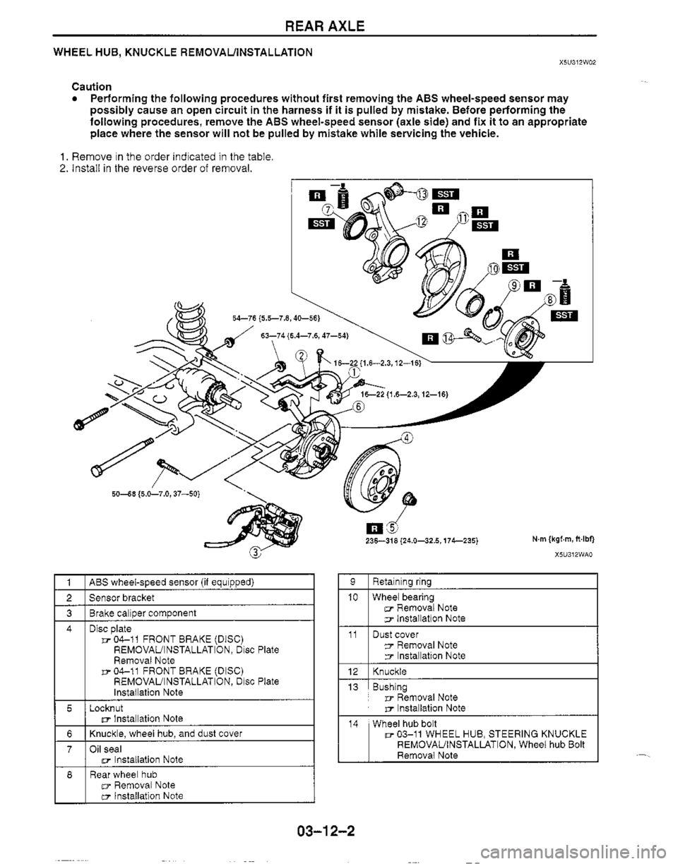 MAZDA MX-5 1999  Workshop Manual 