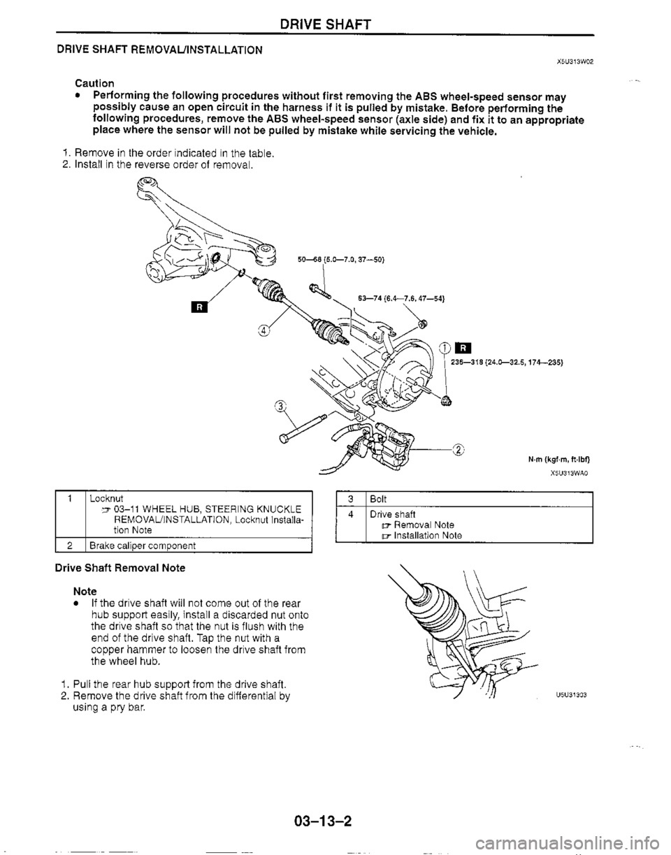 MAZDA MX-5 1999  Workshop Manual 