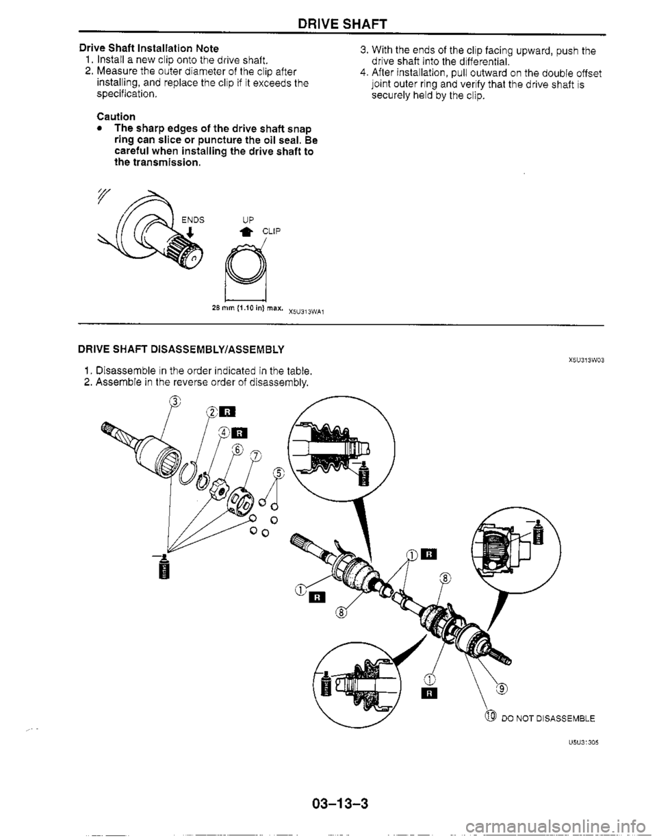 MAZDA MX-5 1999  Workshop Manual 