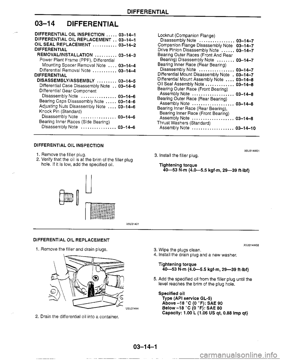 MAZDA MX-5 1999  Workshop Manual 