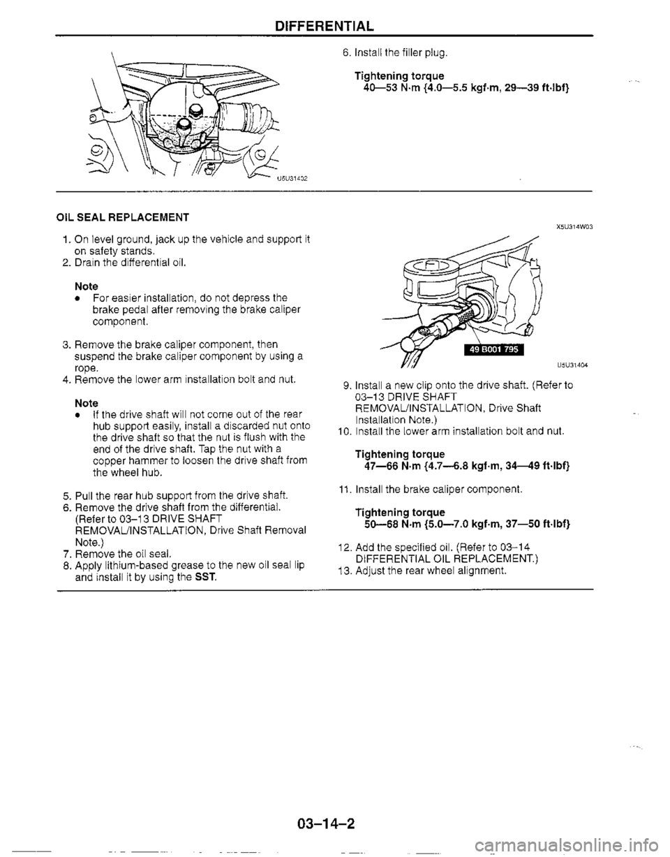 MAZDA MX-5 1999  Workshop Manual 
