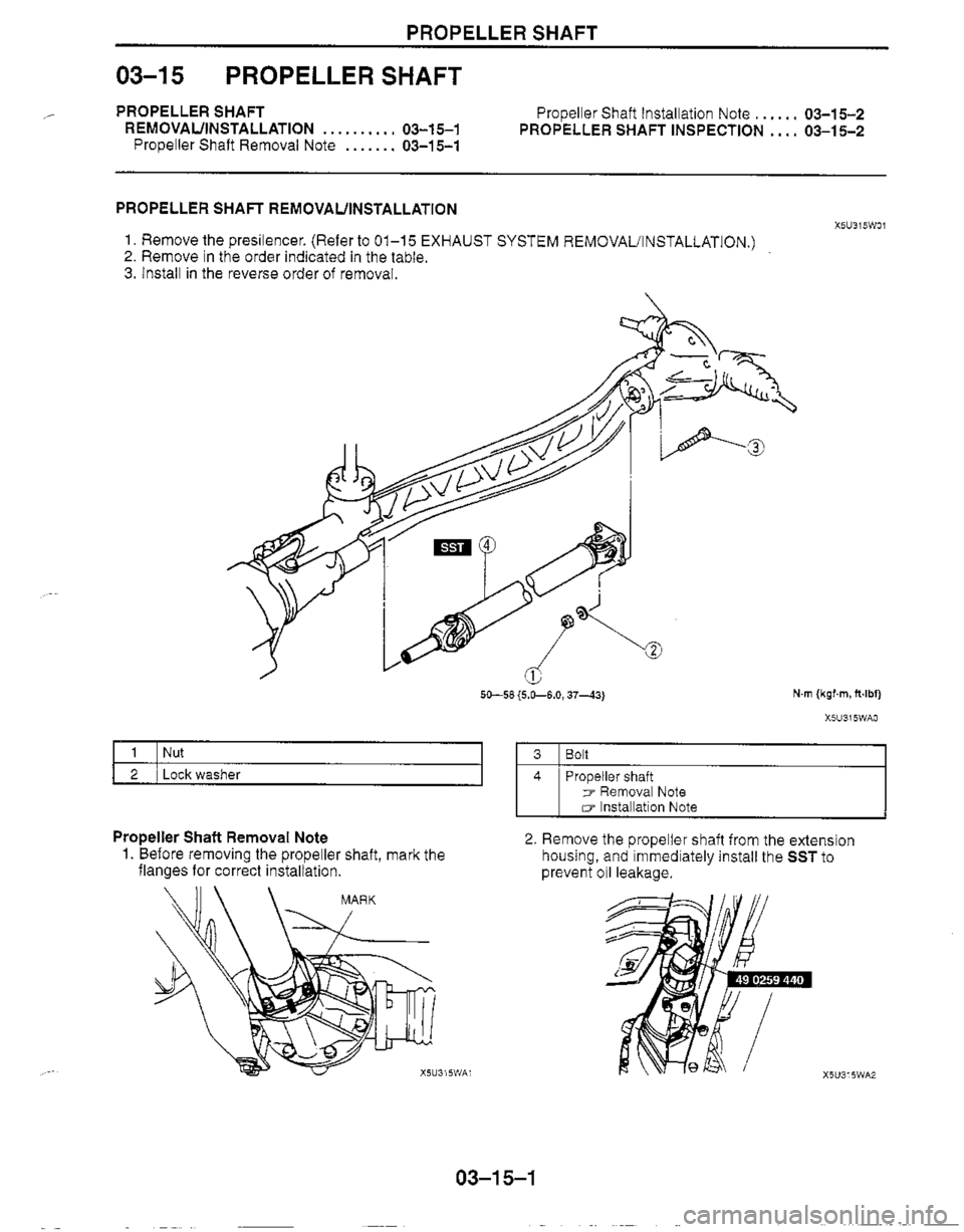 MAZDA MX-5 1999  Workshop Manual 
