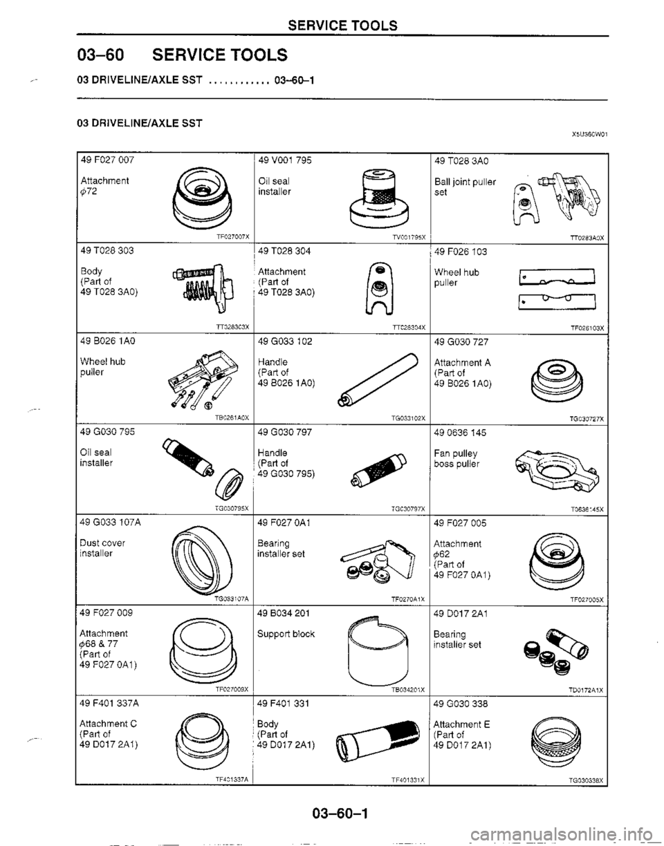 MAZDA MX-5 1999  Workshop Manual 