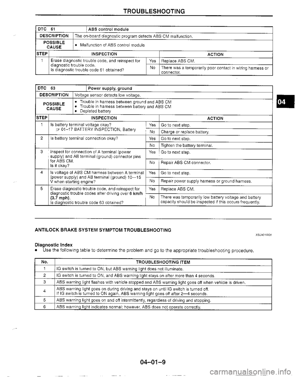 MAZDA MX-5 1999  Workshop Manual 