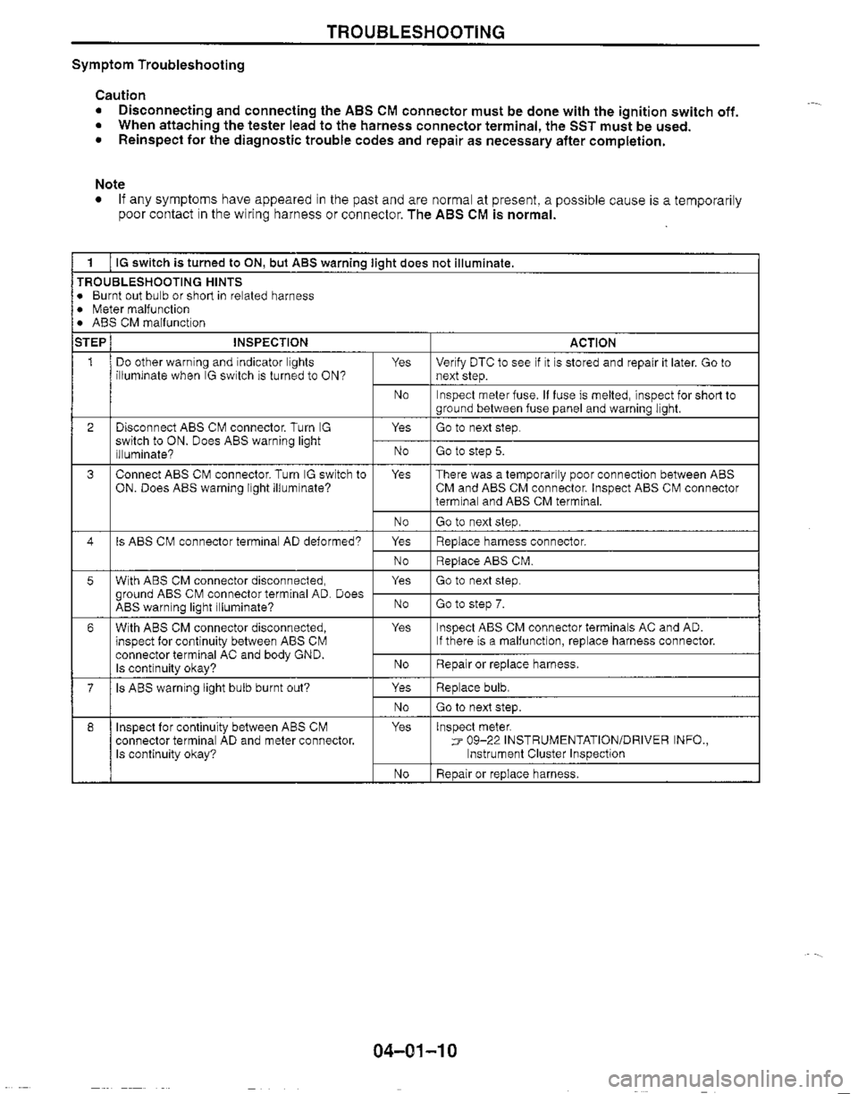 MAZDA MX-5 1999  Workshop Manual 