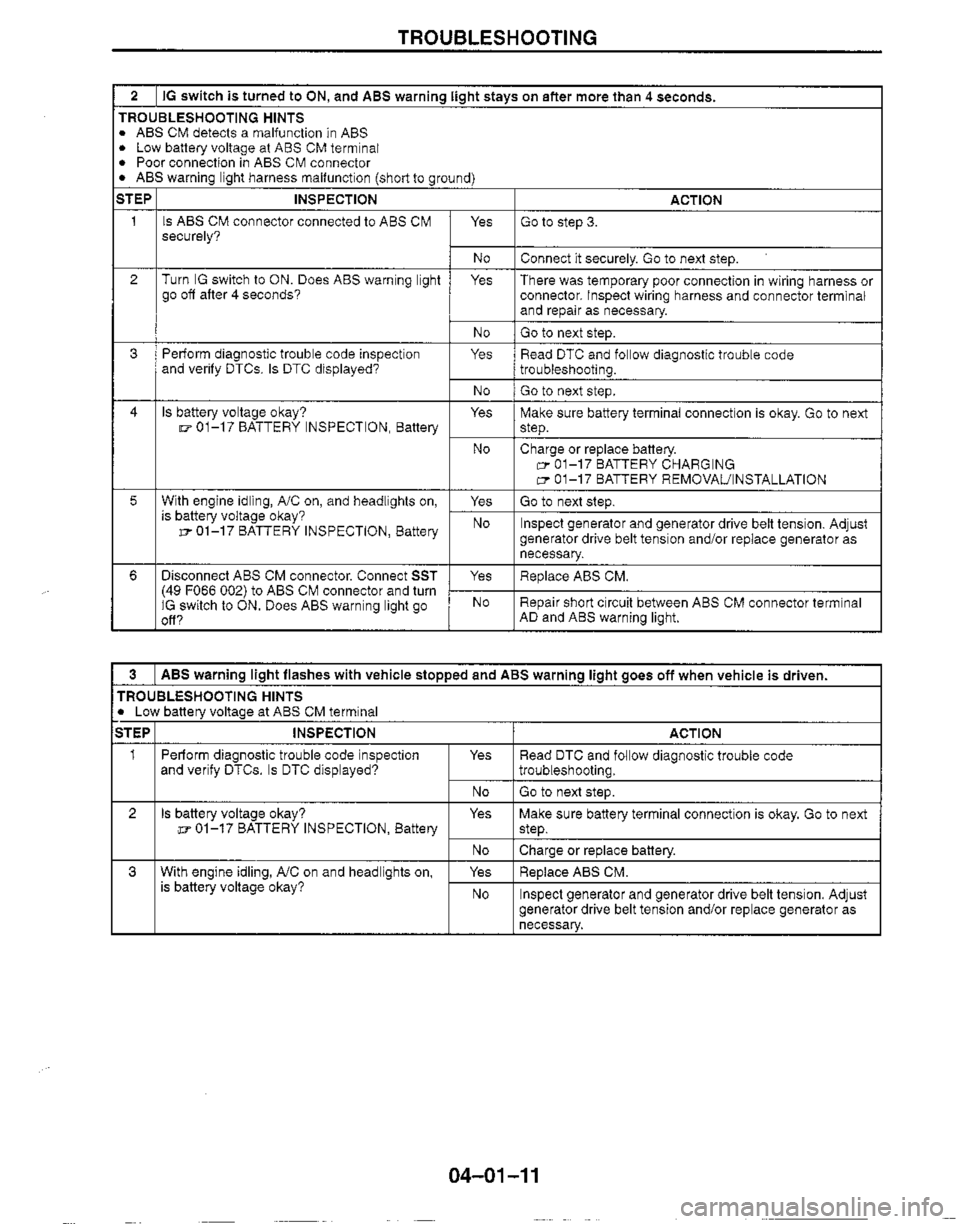 MAZDA MX-5 1999  Workshop Manual 