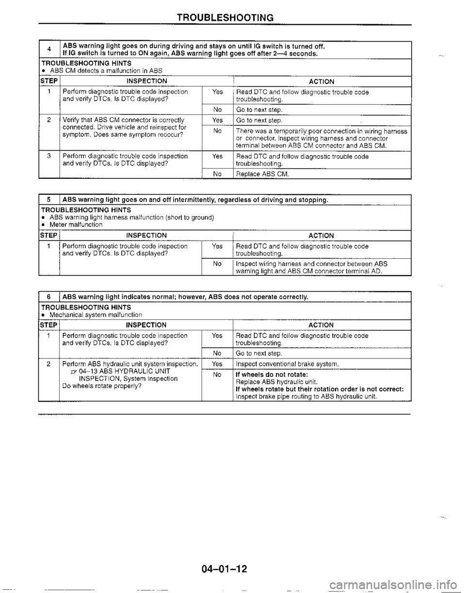 MAZDA MX-5 1999  Workshop Manual 