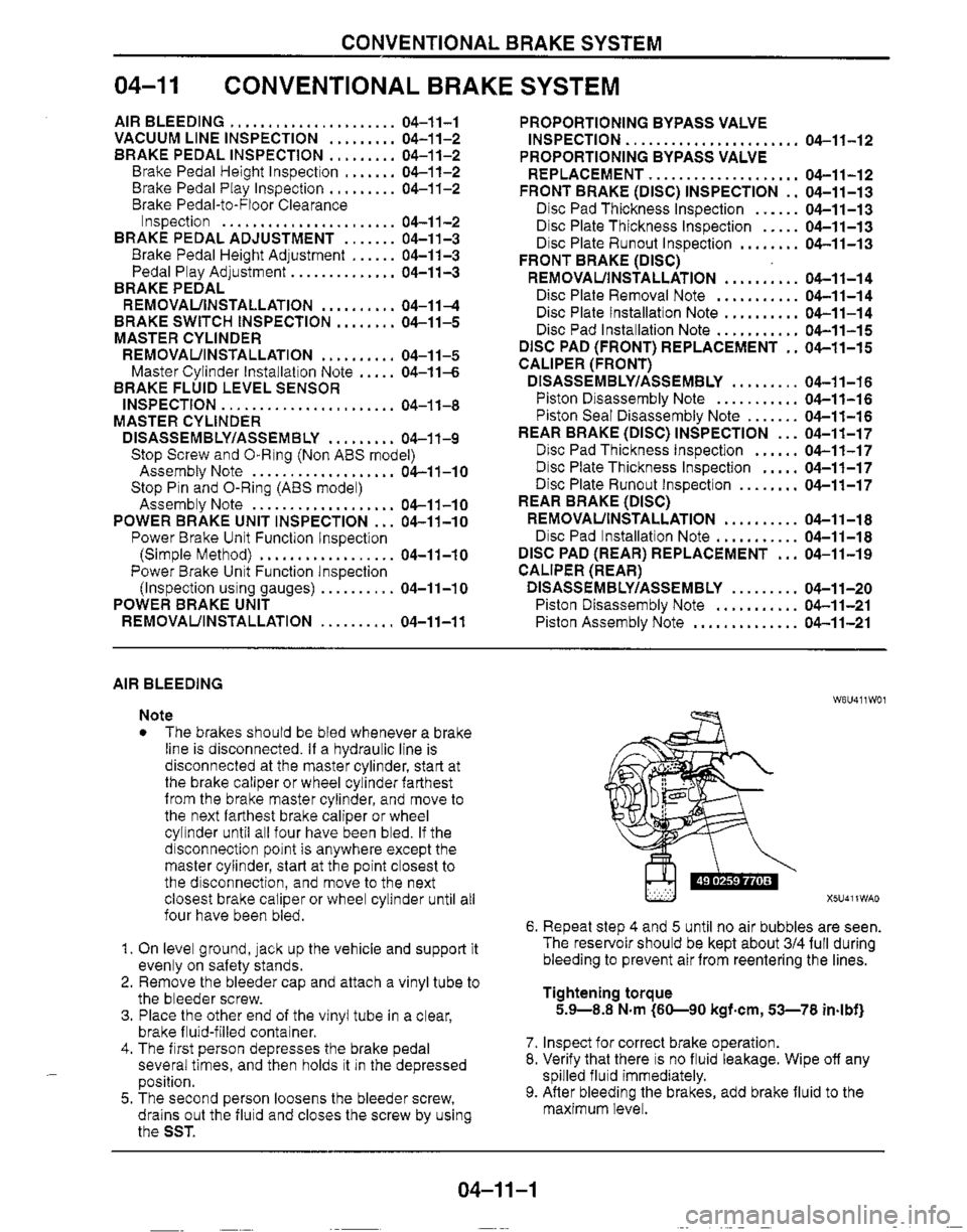 MAZDA MX-5 1999  Workshop Manual 