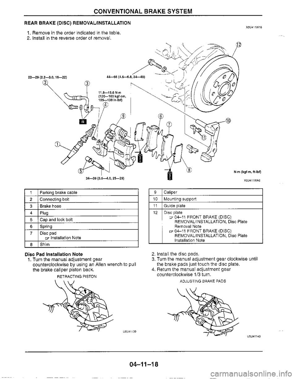 MAZDA MX-5 1999  Workshop Manual 