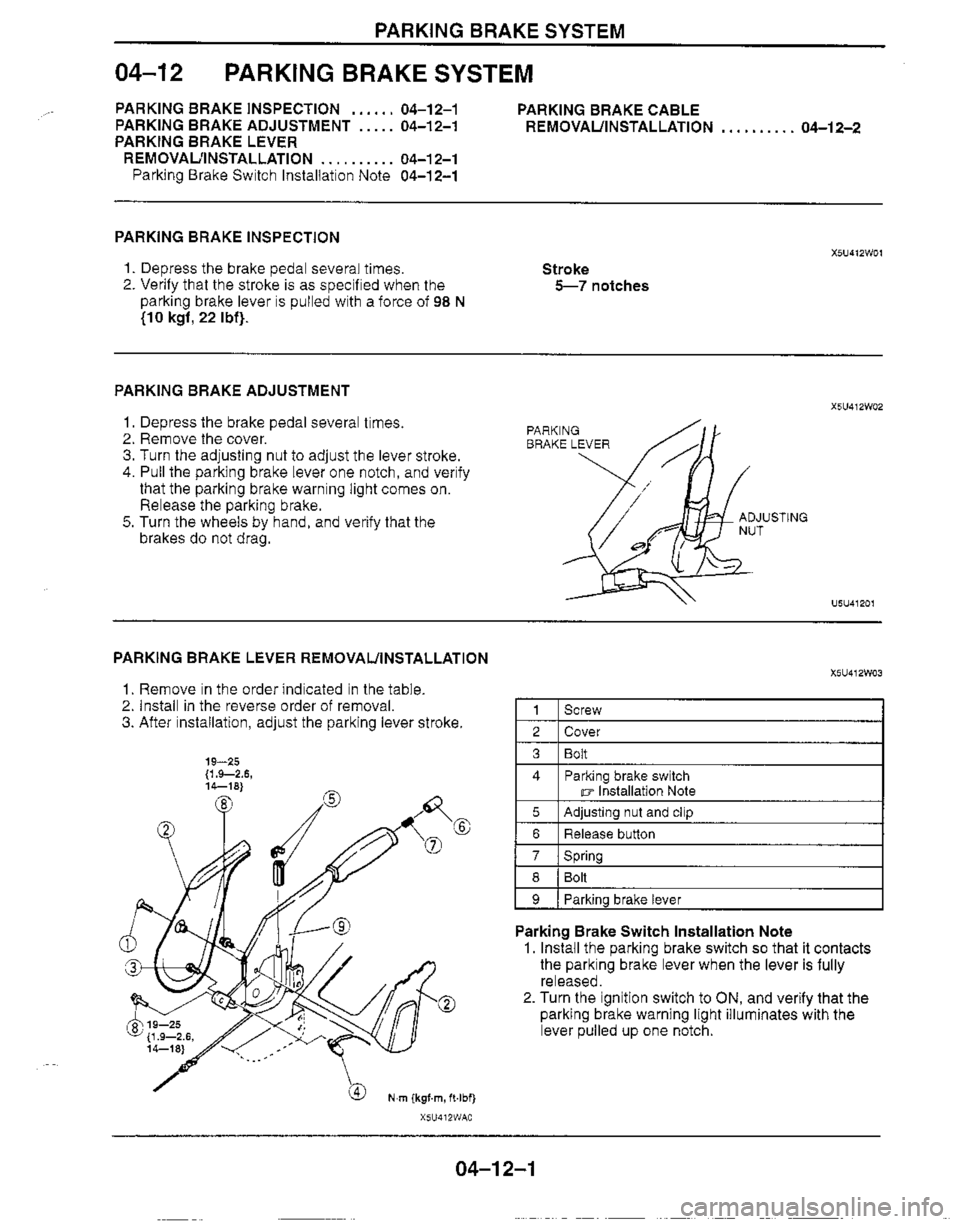 MAZDA MX-5 1999  Workshop Manual 