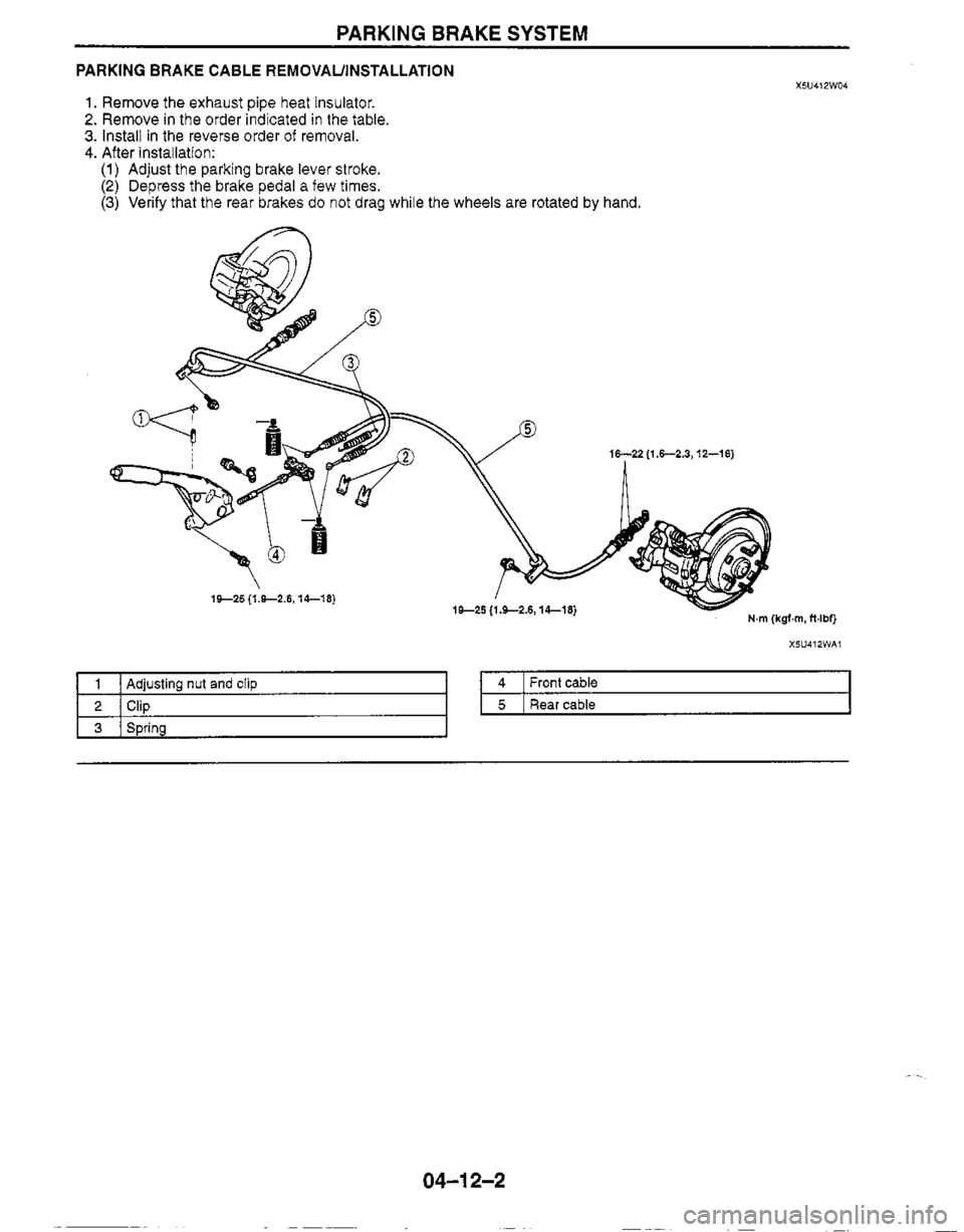 MAZDA MX-5 1999  Workshop Manual 
