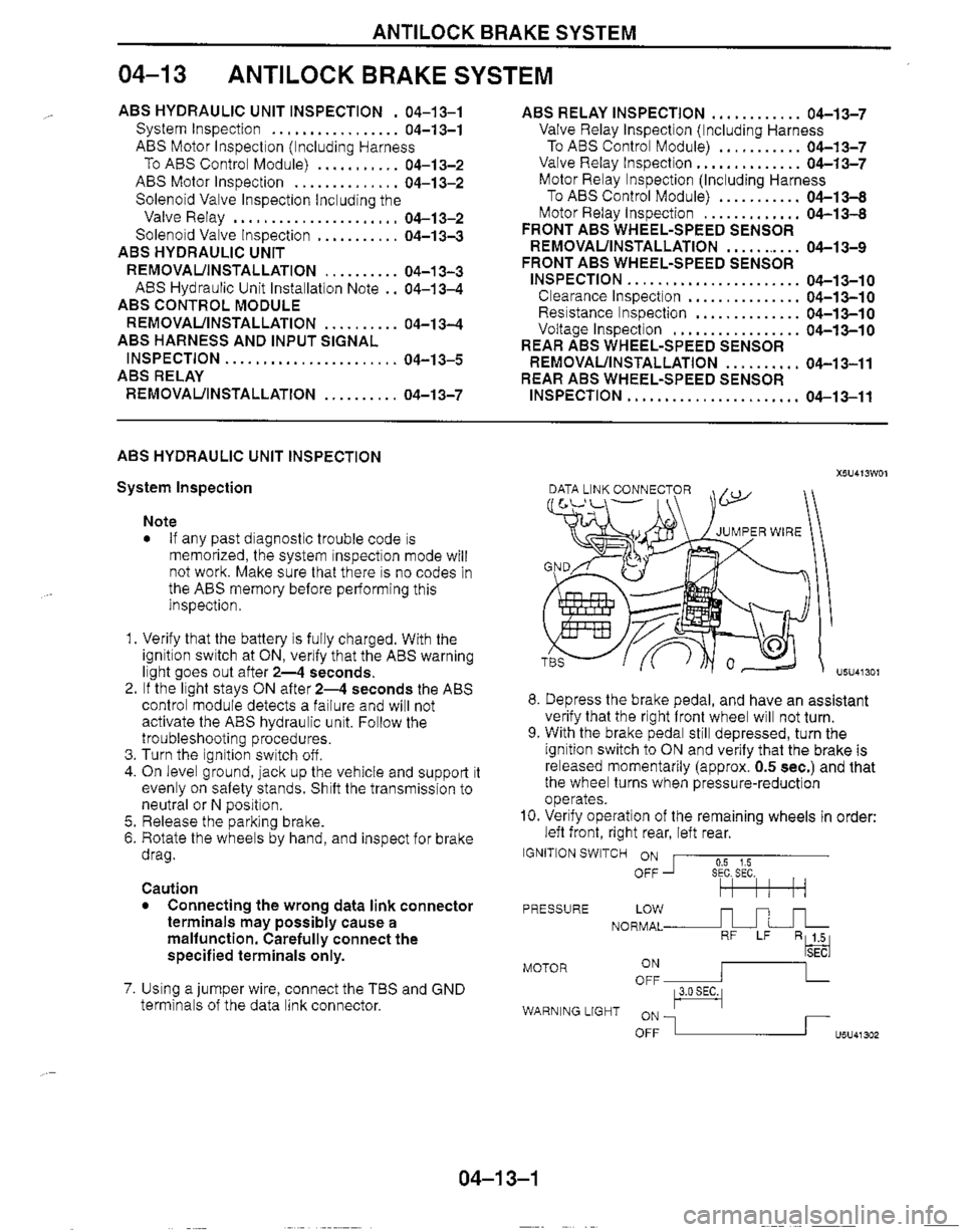 MAZDA MX-5 1999  Workshop Manual 