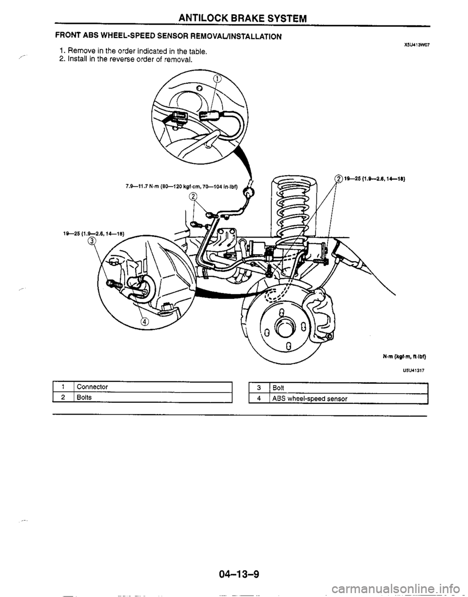 MAZDA MX-5 1999  Workshop Manual 