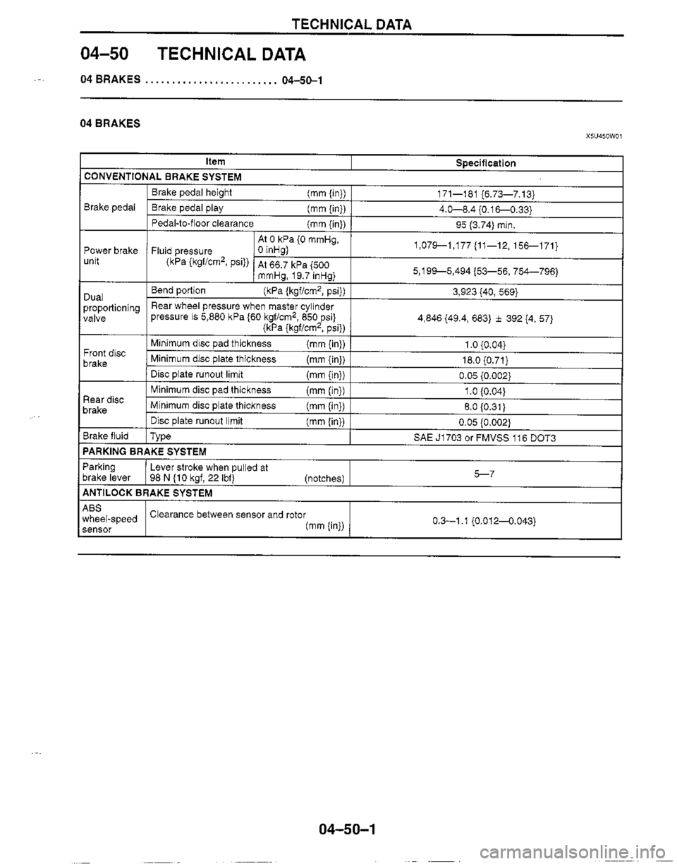 MAZDA MX-5 1999  Workshop Manual 