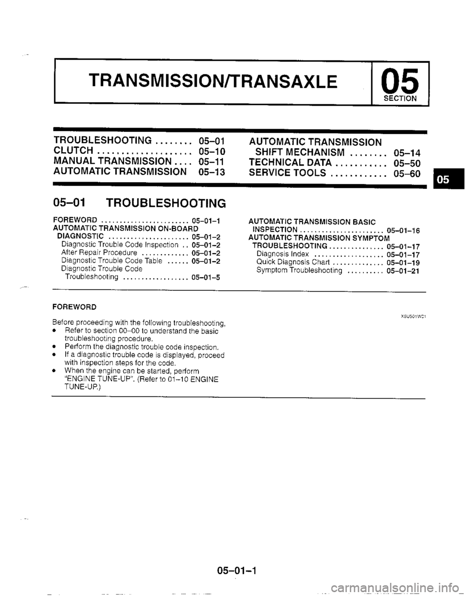 MAZDA MX-5 1999  Workshop Manual 