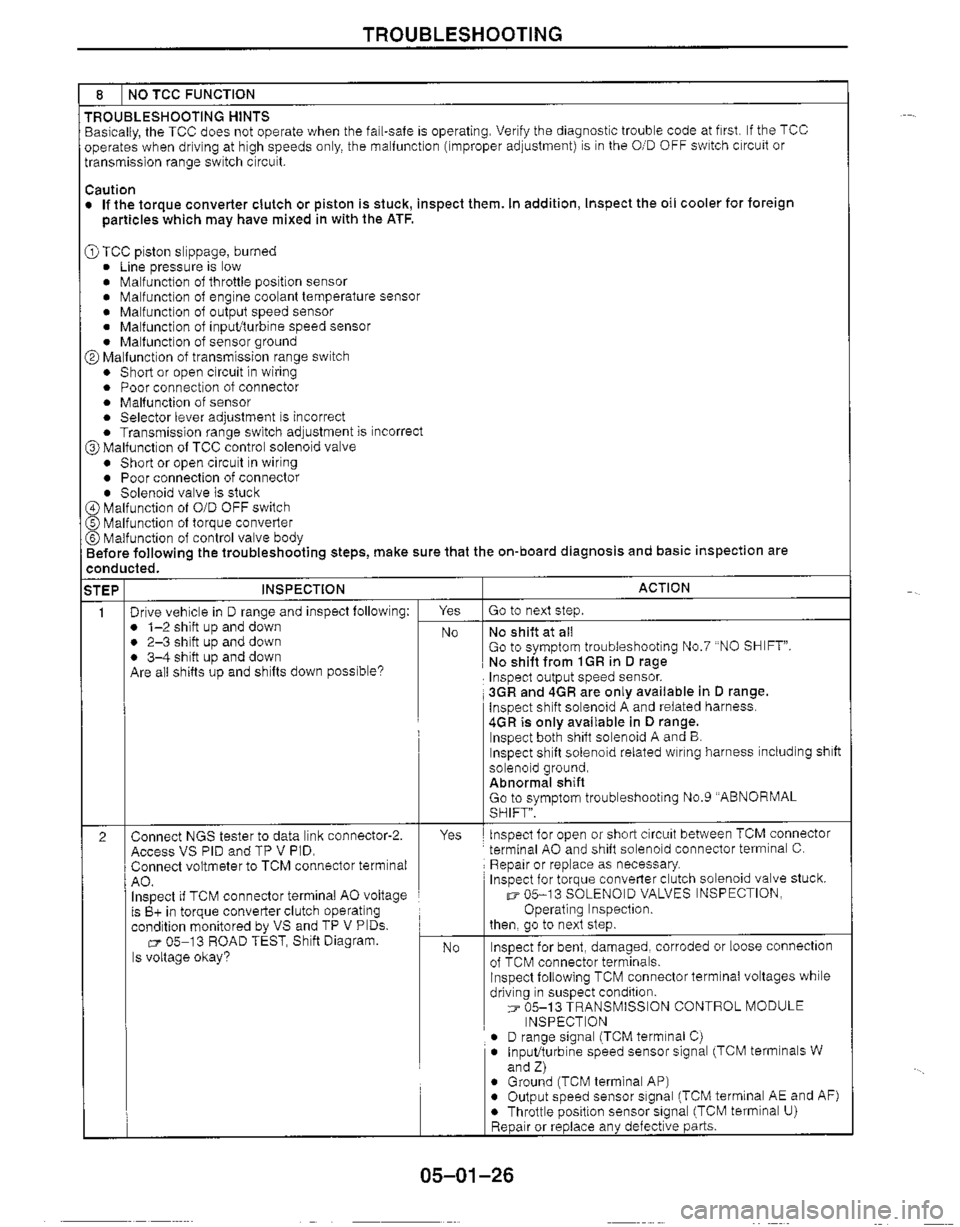 MAZDA MX-5 1999  Workshop Manual 