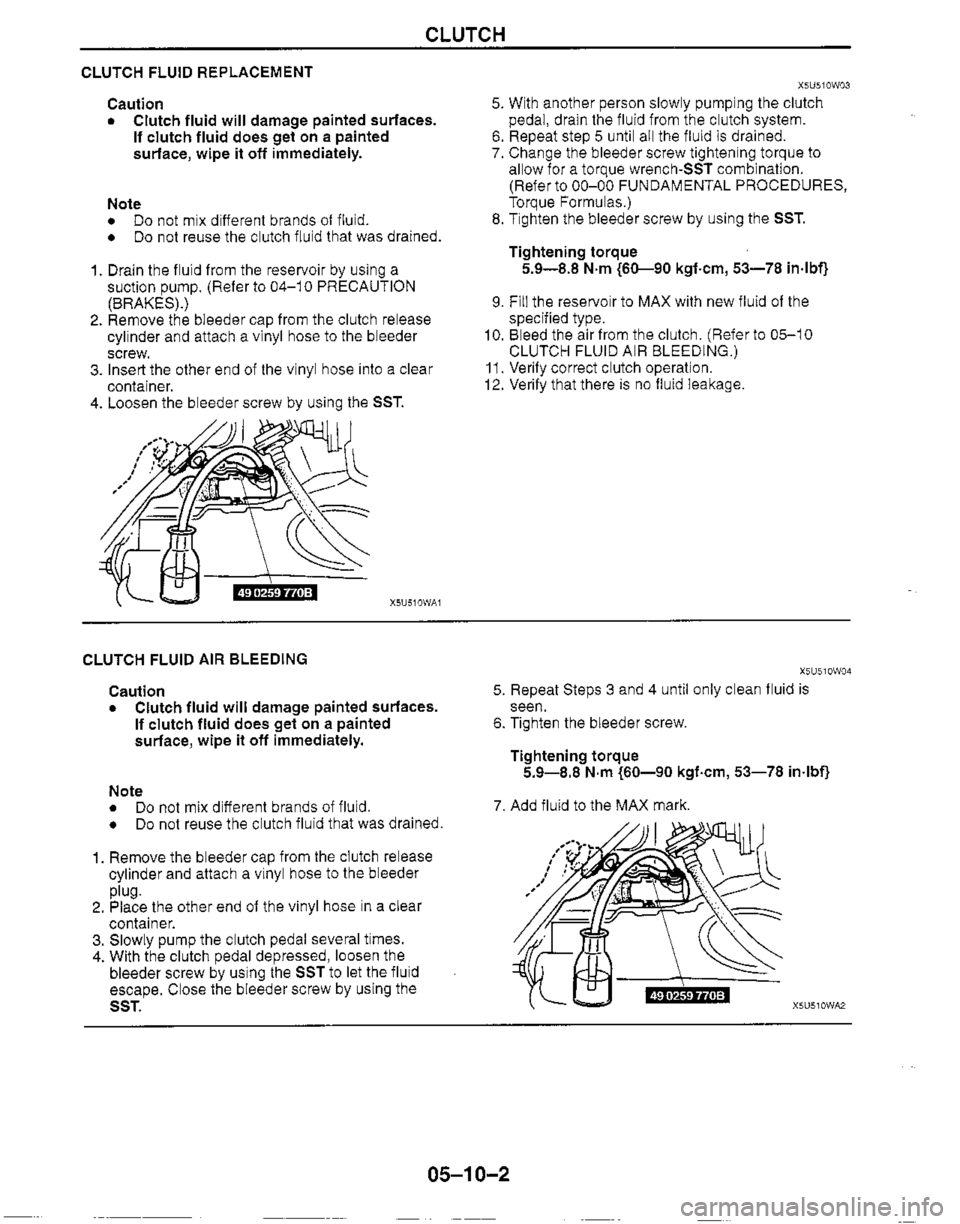 MAZDA MX-5 1999  Workshop Manual 