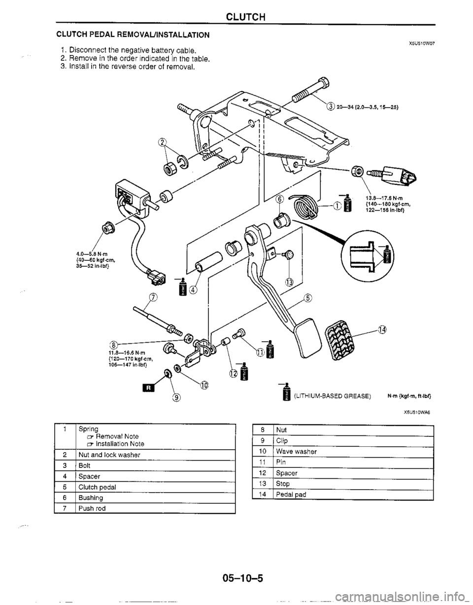 MAZDA MX-5 1999  Workshop Manual 
