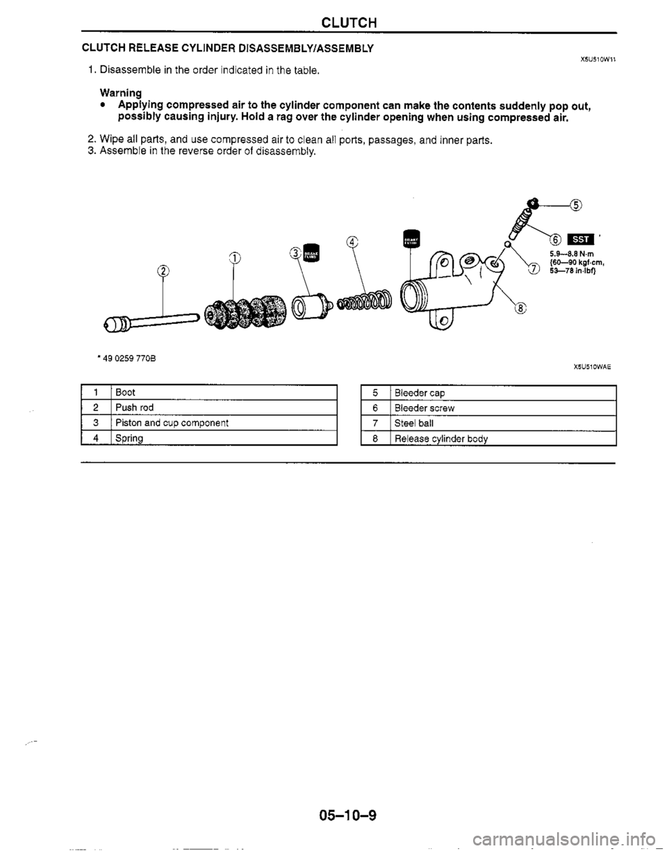 MAZDA MX-5 1999  Workshop Manual 