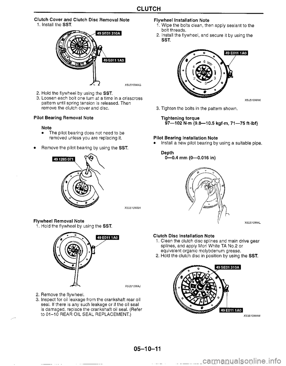 MAZDA MX-5 1999  Workshop Manual 