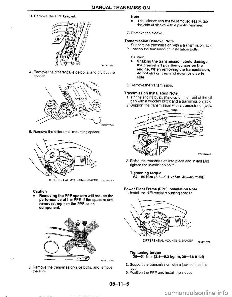 MAZDA MX-5 1999  Workshop Manual 