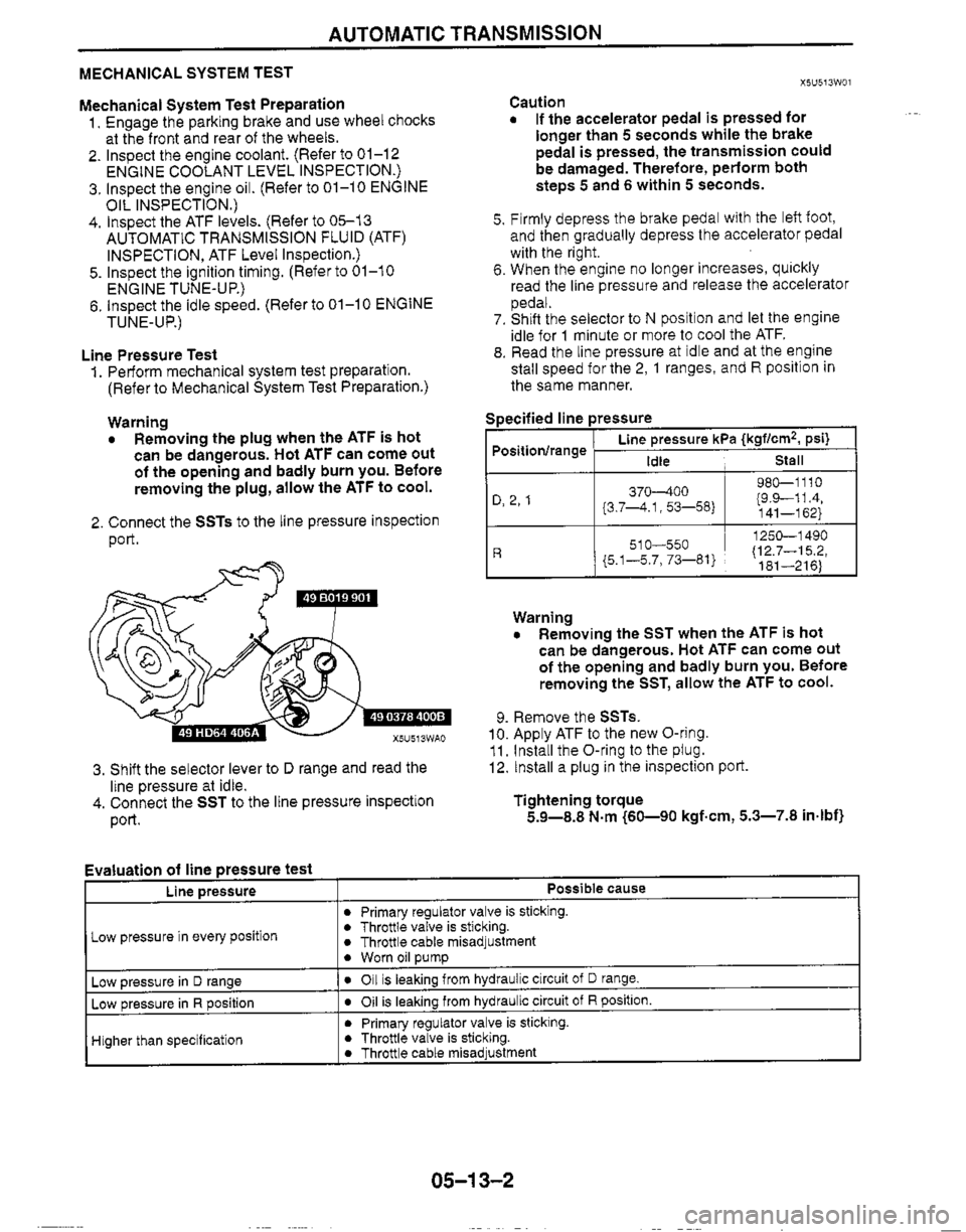 MAZDA MX-5 1999  Workshop Manual 