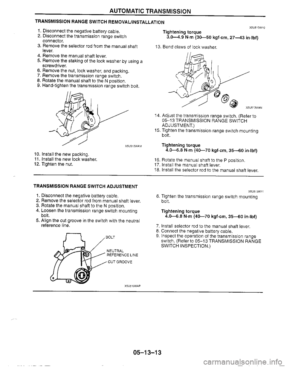 MAZDA MX-5 1999  Workshop Manual 
