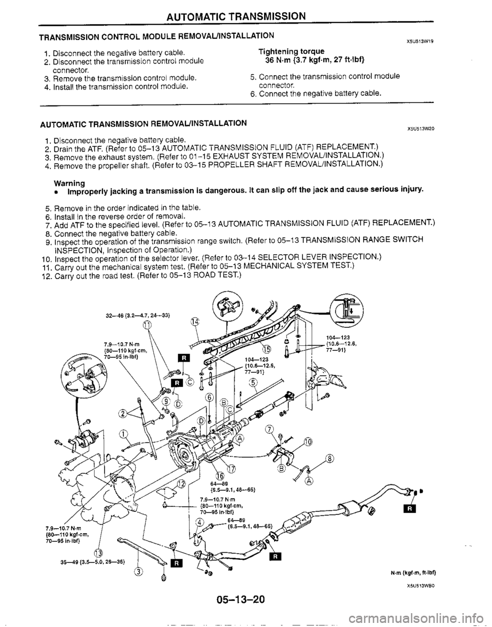 MAZDA MX-5 1999  Workshop Manual 
