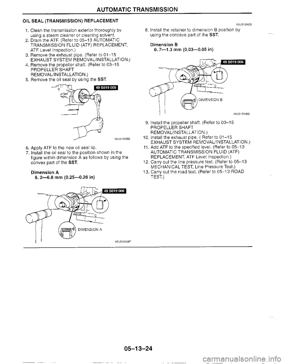 MAZDA MX-5 1999  Workshop Manual 