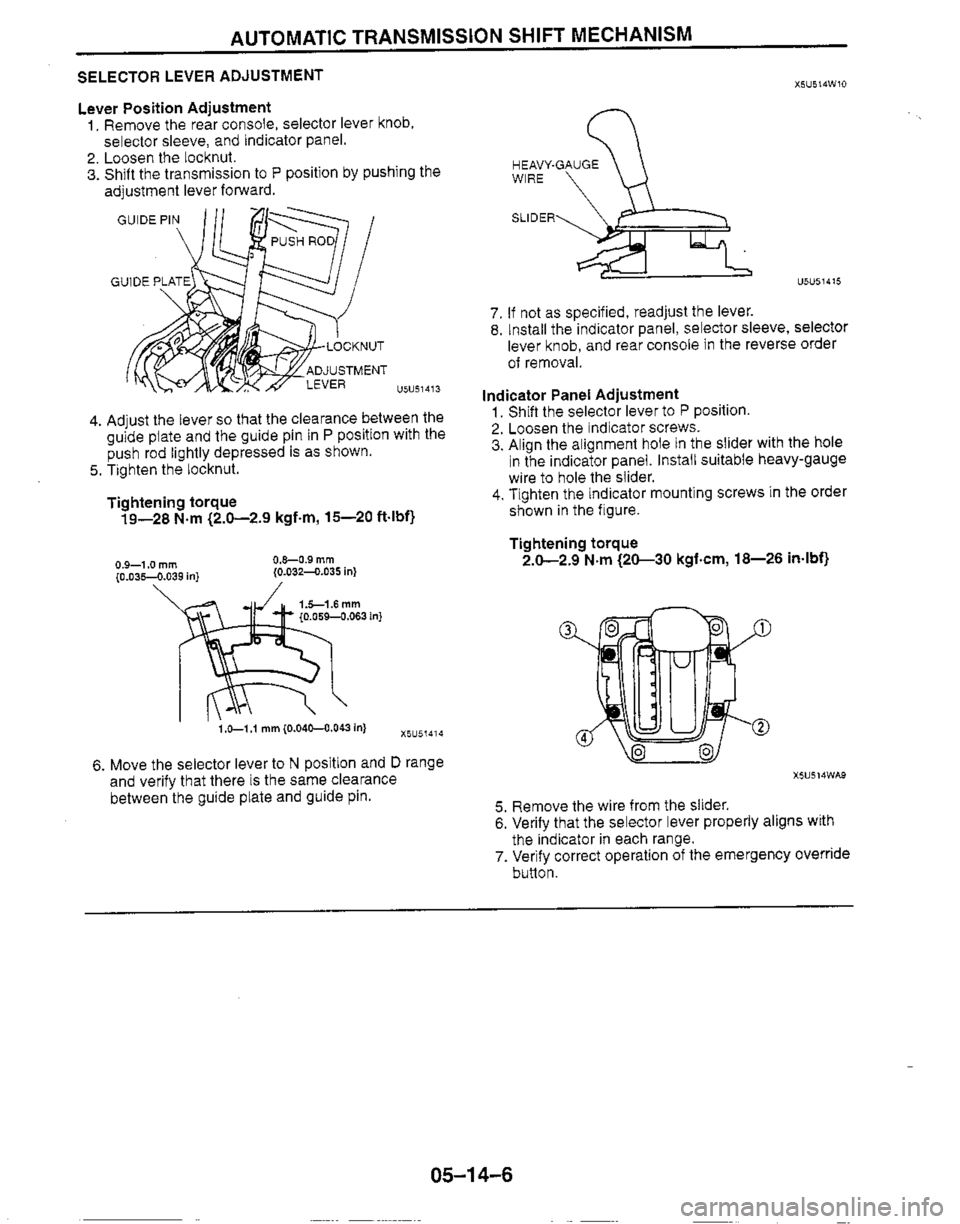 MAZDA MX-5 1999  Workshop Manual 