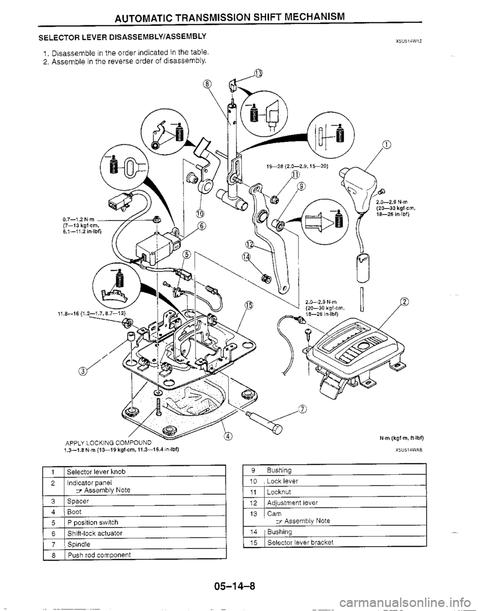 MAZDA MX-5 1999  Workshop Manual 