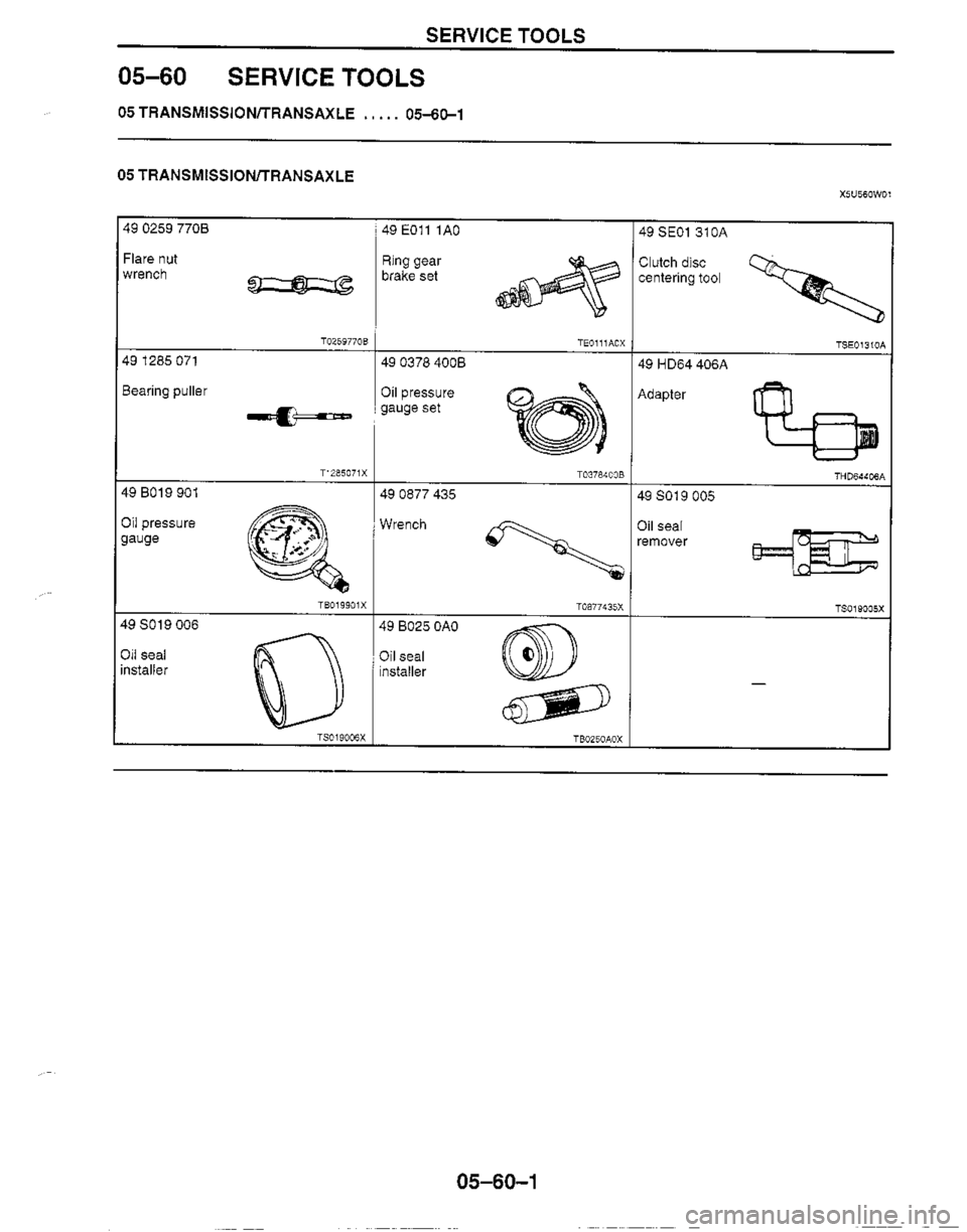 MAZDA MX-5 1999  Workshop Manual 