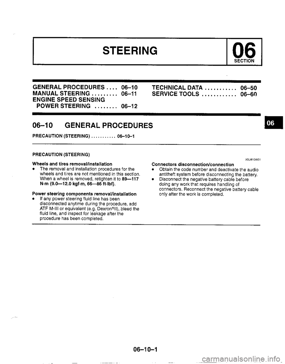 MAZDA MX-5 1999  Workshop Manual 