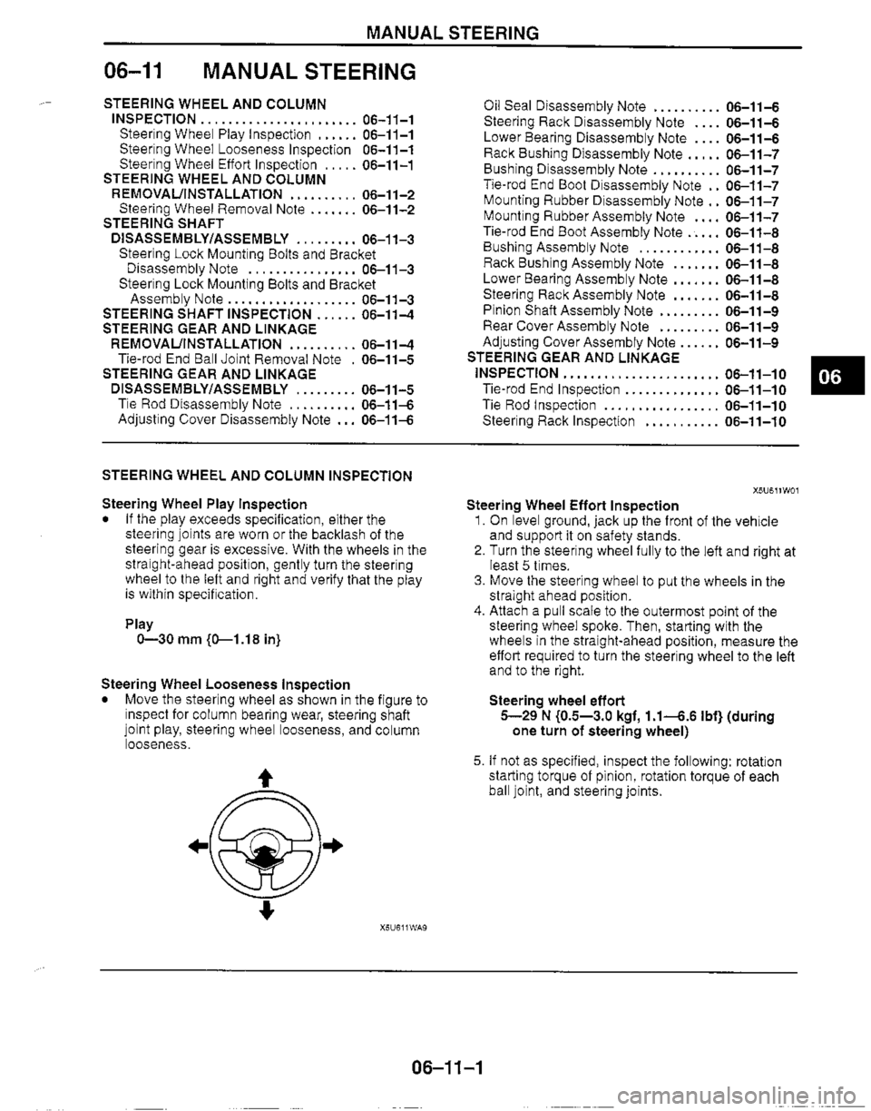 MAZDA MX-5 1999  Workshop Manual 