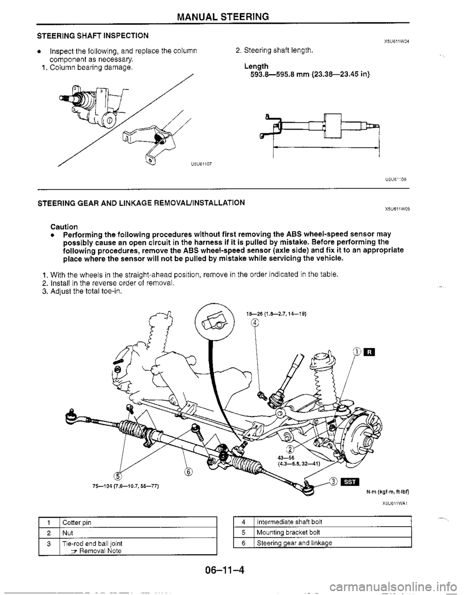 MAZDA MX-5 1999  Workshop Manual 