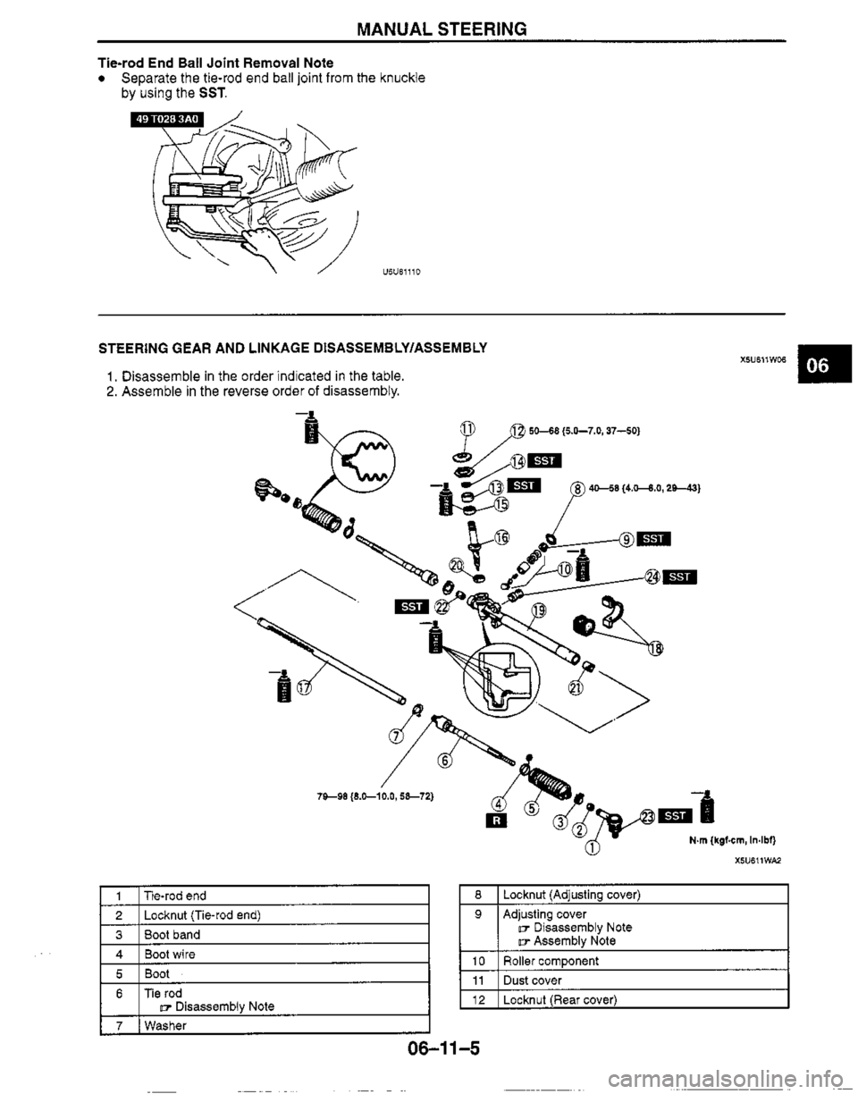 MAZDA MX-5 1999  Workshop Manual 