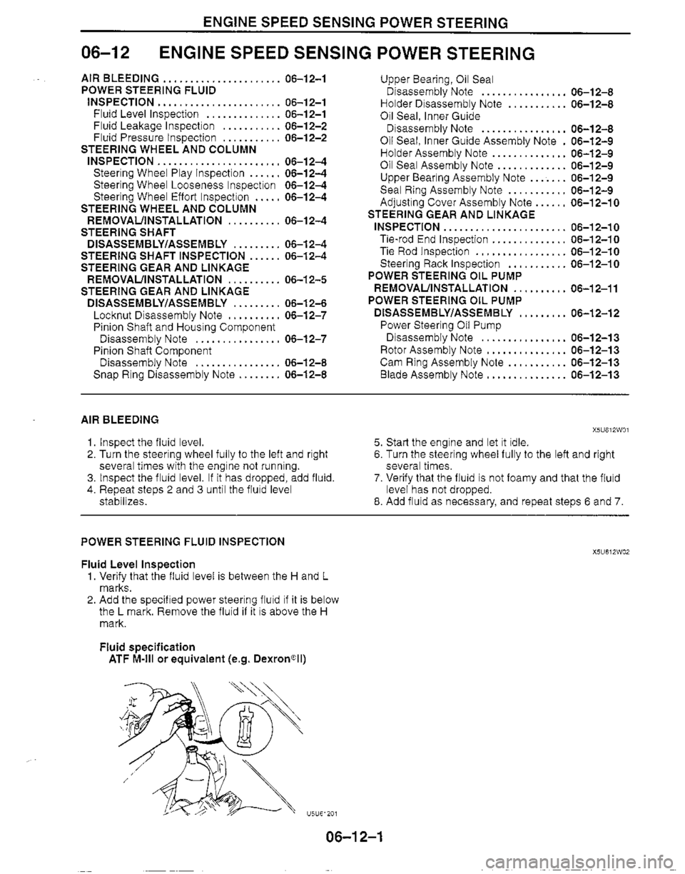MAZDA MX-5 1999  Workshop Manual 
