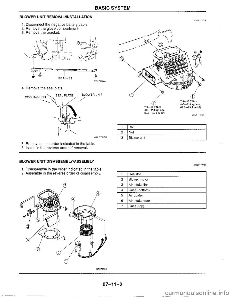 MAZDA MX-5 1999  Workshop Manual 