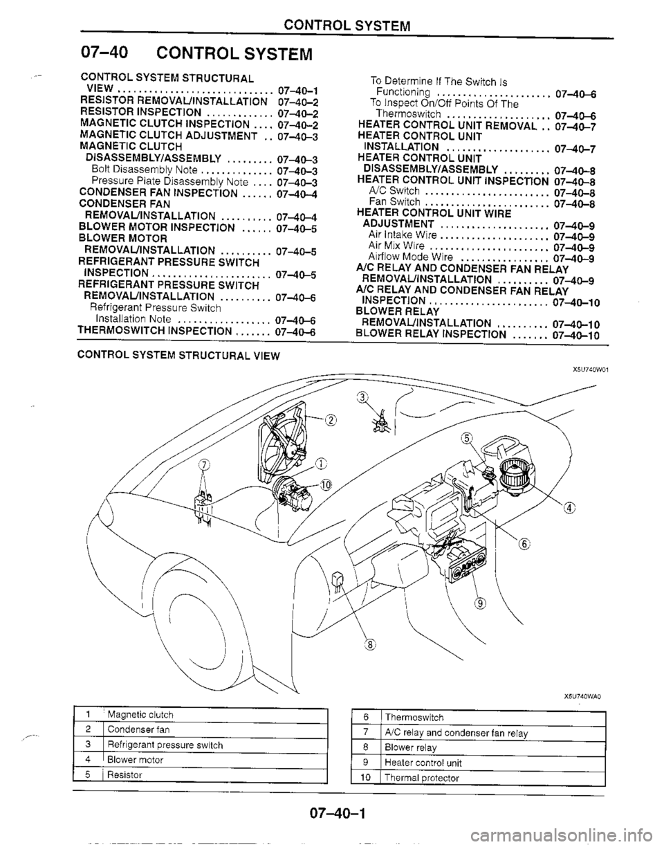 MAZDA MX-5 1999  Workshop Manual 