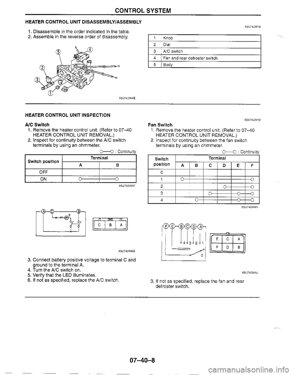 MAZDA MX-5 1999  Workshop Manual 