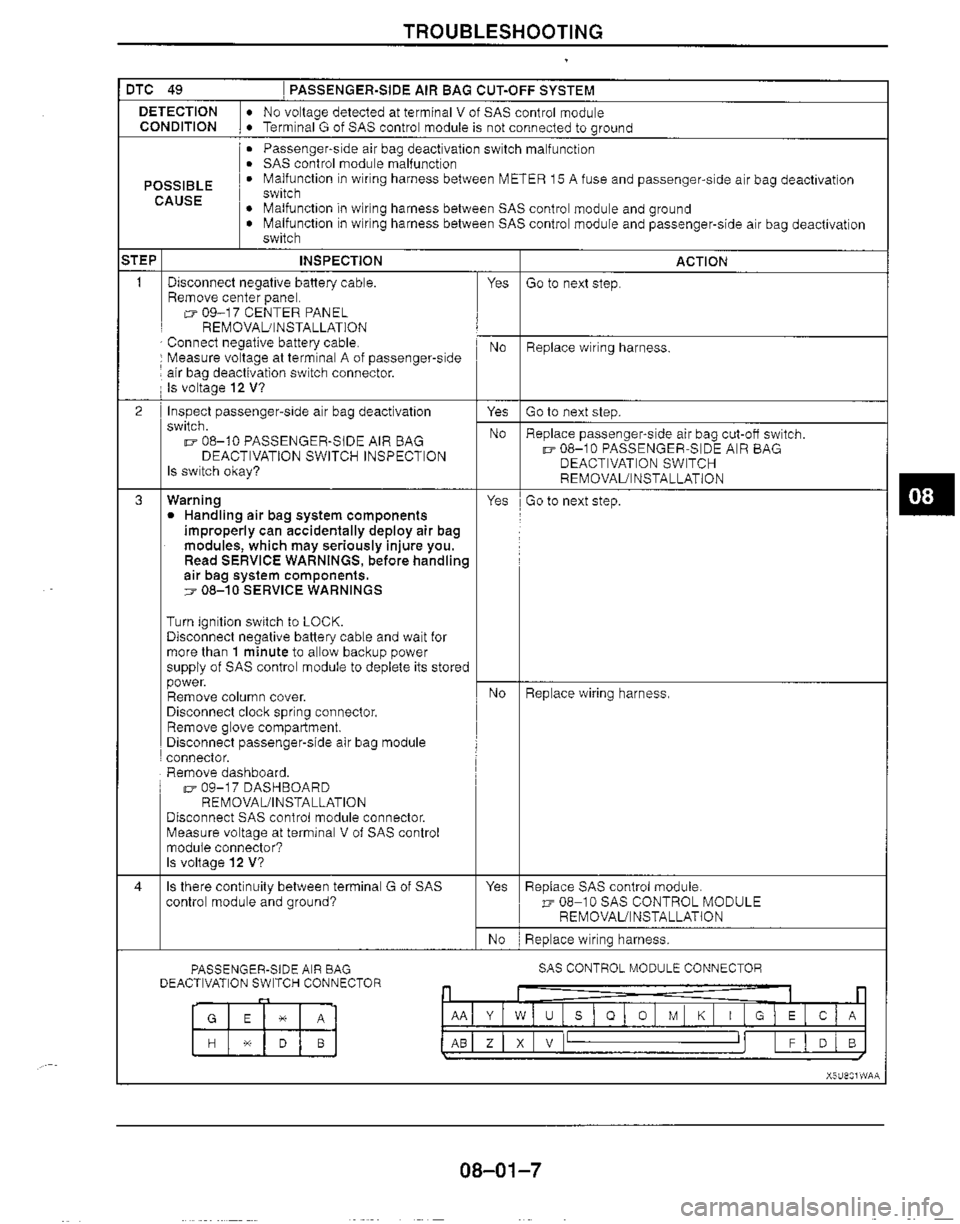 MAZDA MX-5 1999  Workshop Manual 
