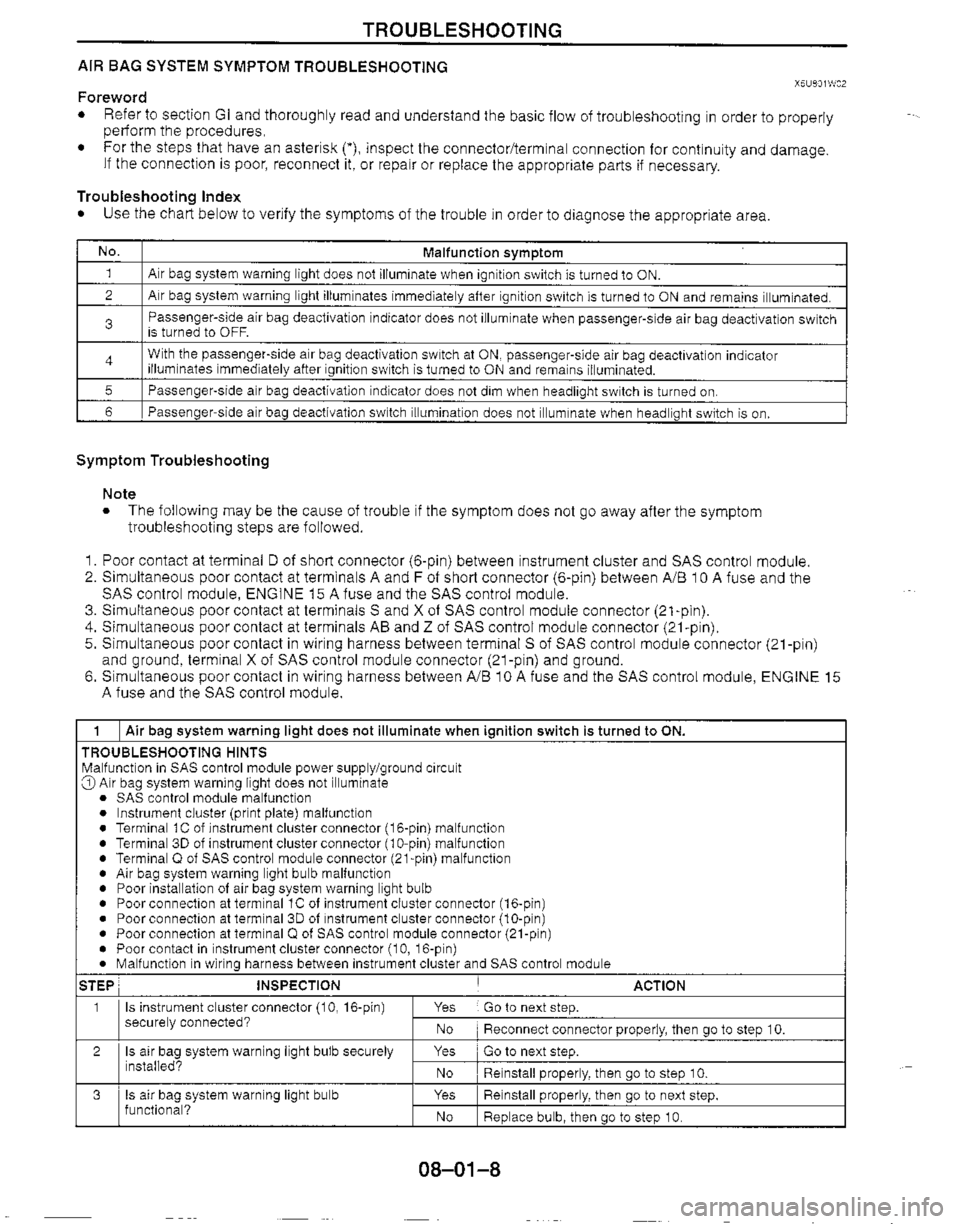MAZDA MX-5 1999  Workshop Manual 