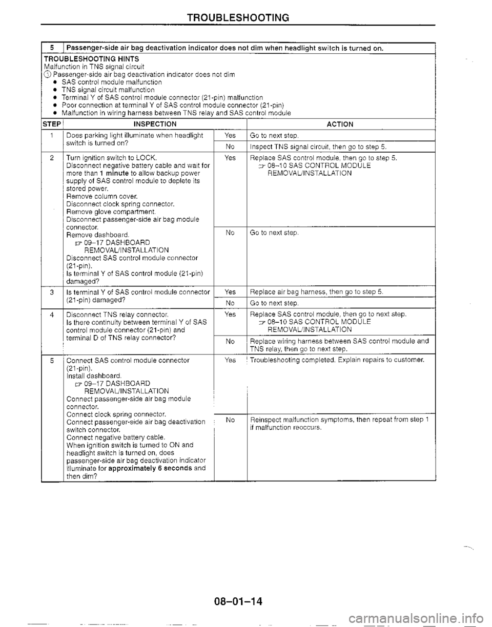 MAZDA MX-5 1999  Workshop Manual 