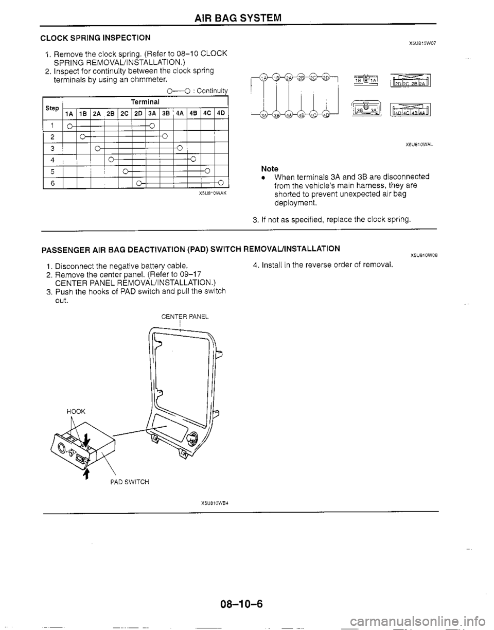MAZDA MX-5 1999  Workshop Manual 