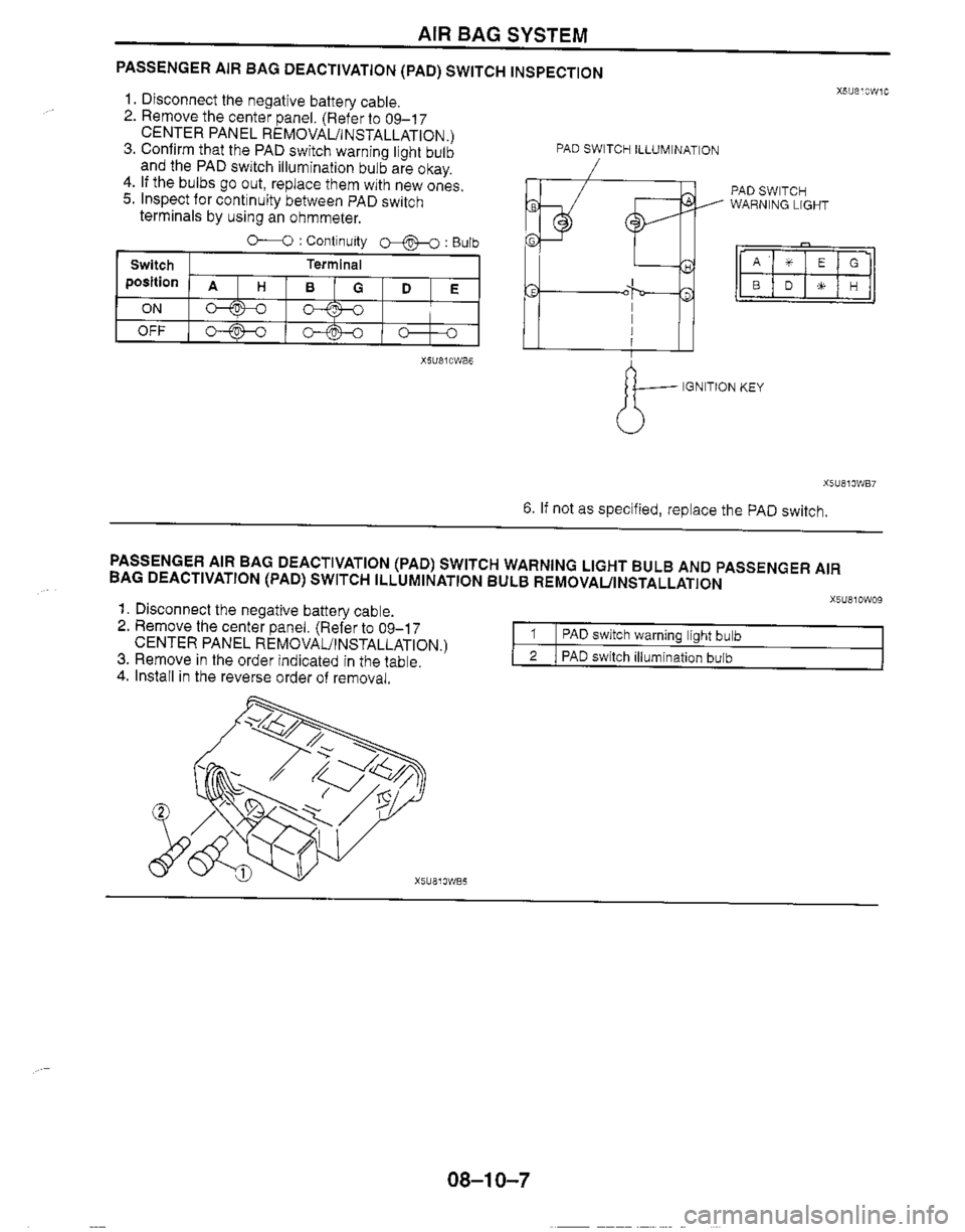 MAZDA MX-5 1999  Workshop Manual 