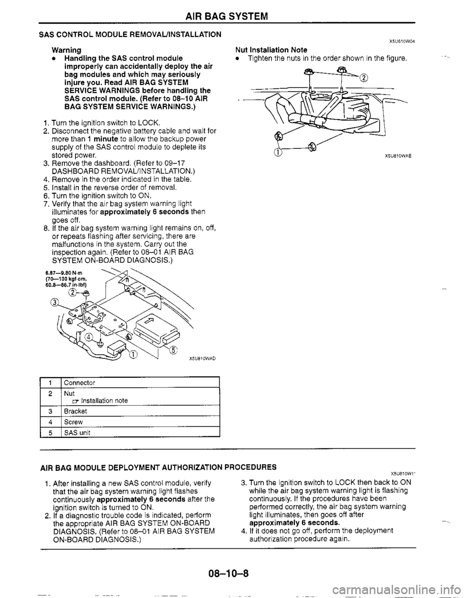 MAZDA MX-5 1999  Workshop Manual 