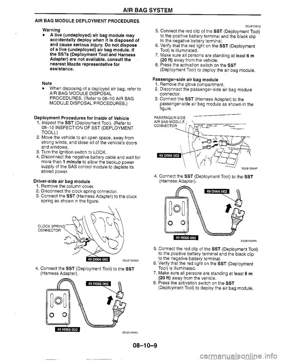 MAZDA MX-5 1999  Workshop Manual 