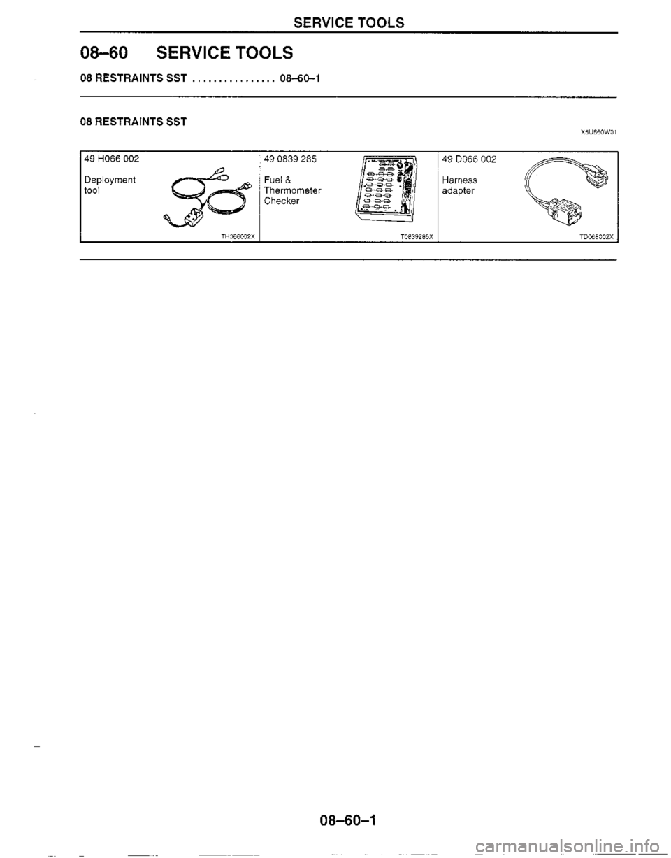 MAZDA MX-5 1999  Workshop Manual 